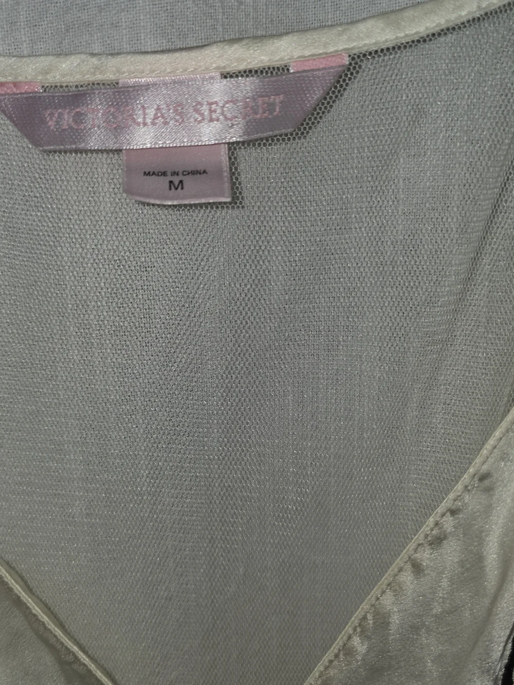 VTG Victoria’s Secret Y2K Ivory Silk Slip Dress Mesh Embroidered Fairycore M - Picture 10 of 11